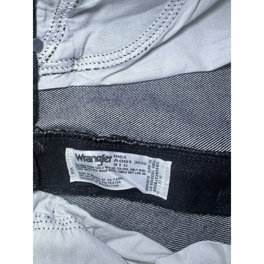 Wrangler Men's Cowboy Cut Slim Fit Boot Cut 938Jean,Black Stretch,28W X 32L‎ - Picture 4 of 4